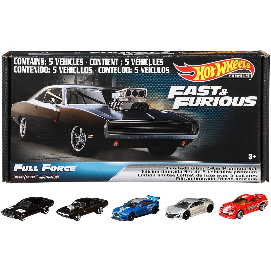 Hot wheels premium fast furious full force set box boks