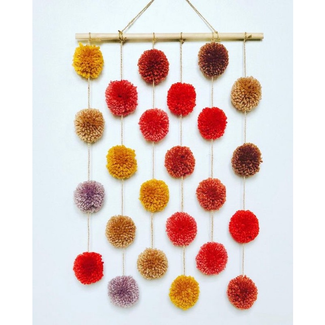 (READY STOK) Pom pom wall hanging/ hiasan dinding/ dekorasi rumah