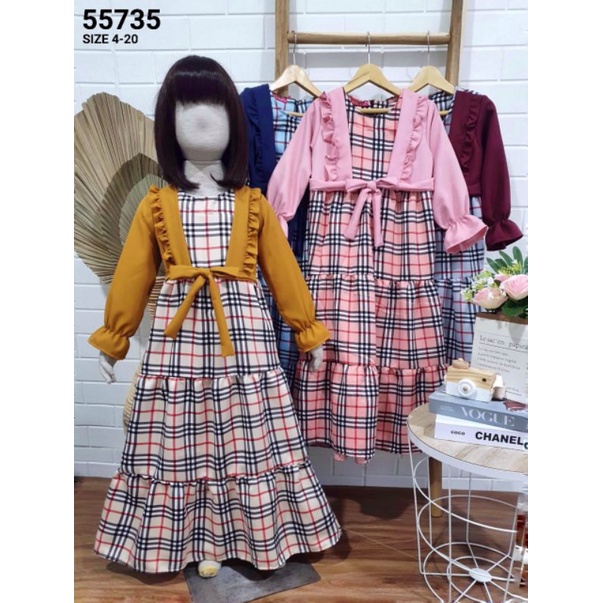 Dress Terusan muslimah anak balita | Gamis anak cewek kids catherine