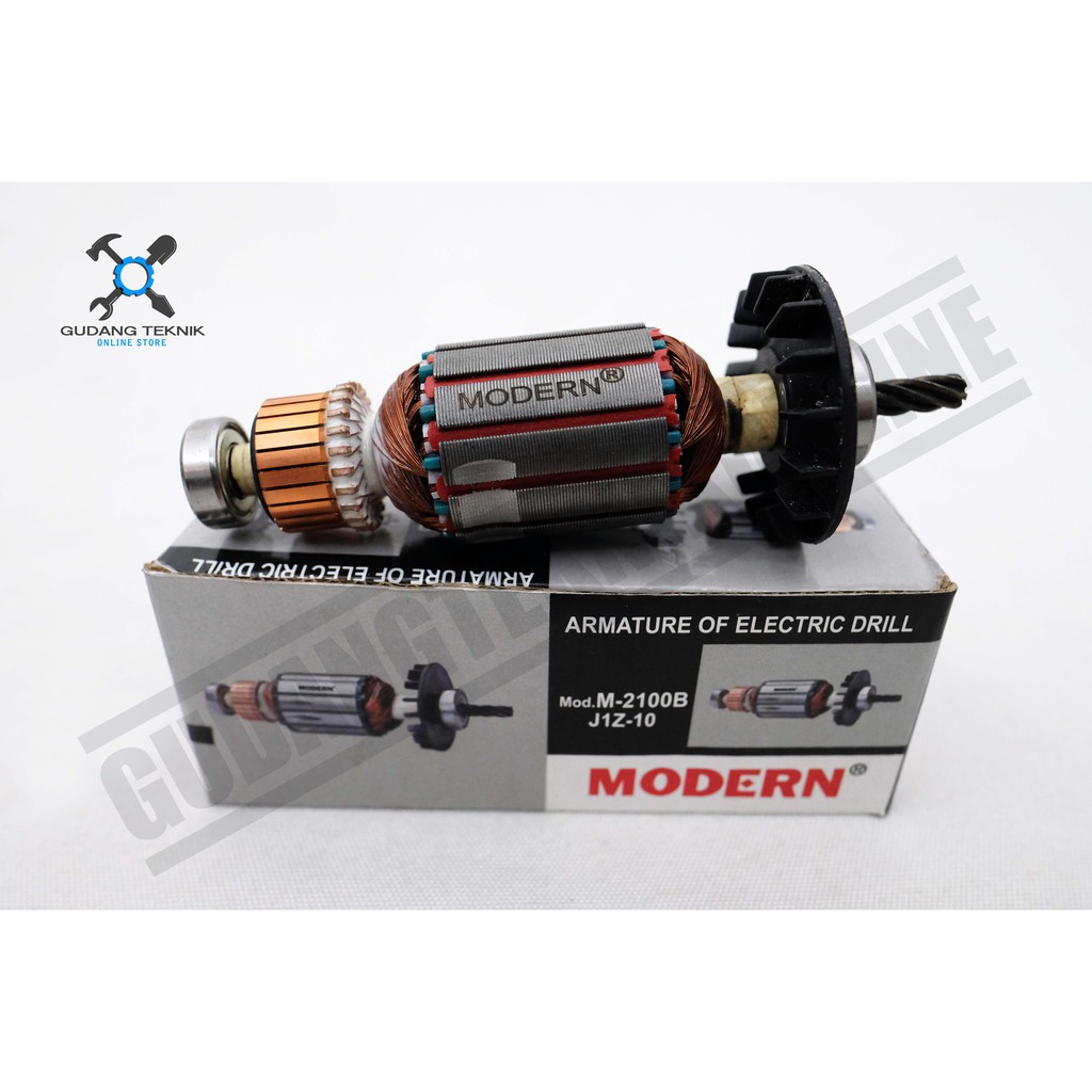 ANGKER Mesin Bor Modern M 2100B Atau J1Z 10 / ARMATURE Bor Listrik Modern M2100B Atau J1Z10