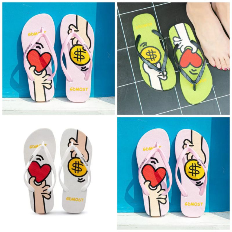 Sandal Jepit Wanita Love Money  | Sandal Jepit Cewe (  CW 01 )