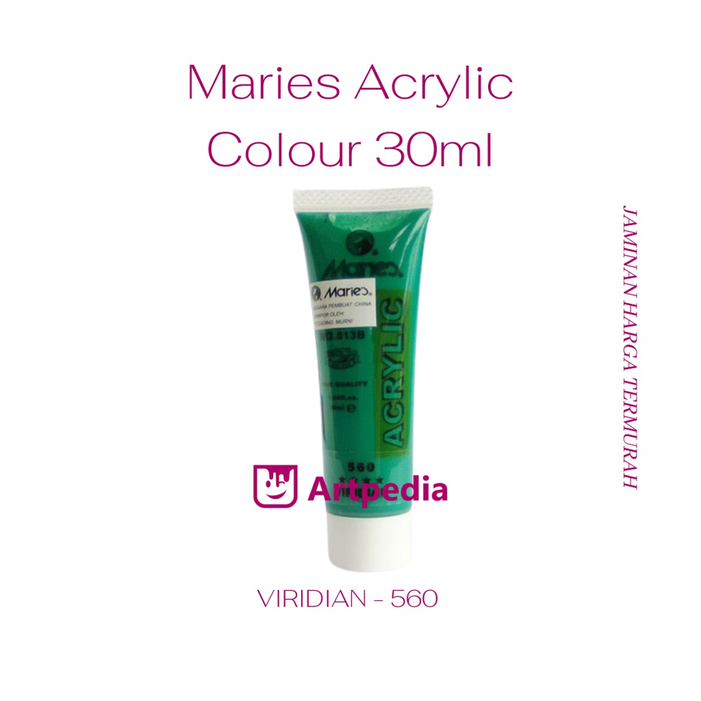 

Maries - Viridian / Maries Acrylic Paint 30ML (Cat Akrilik) Warna Viridian