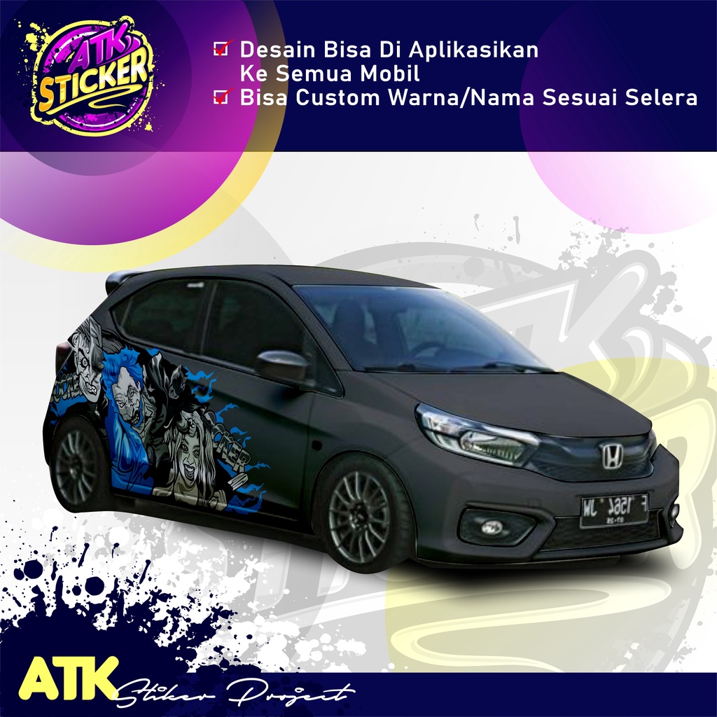 Jual Decal Stiker Mobil Custom Honda Brio Jazz Agya Sigra Yaris