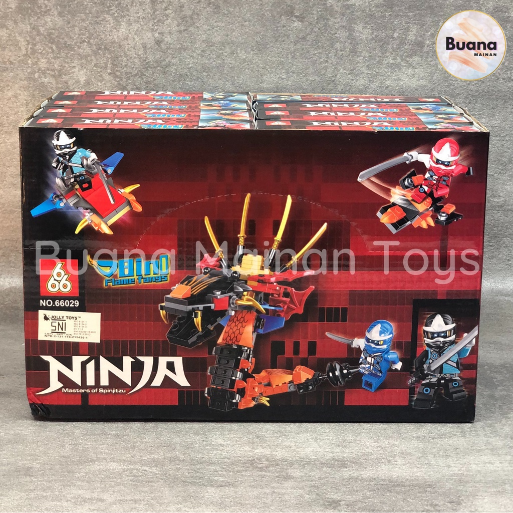 BRICKS NINJA GO MASTER OF SPINJITZU MINIFIGURE KARAKTER COMBINE 66029 MAINAN EDUKASI BRICK ANAK COWO CEWE KARAKTER NINJA-GO