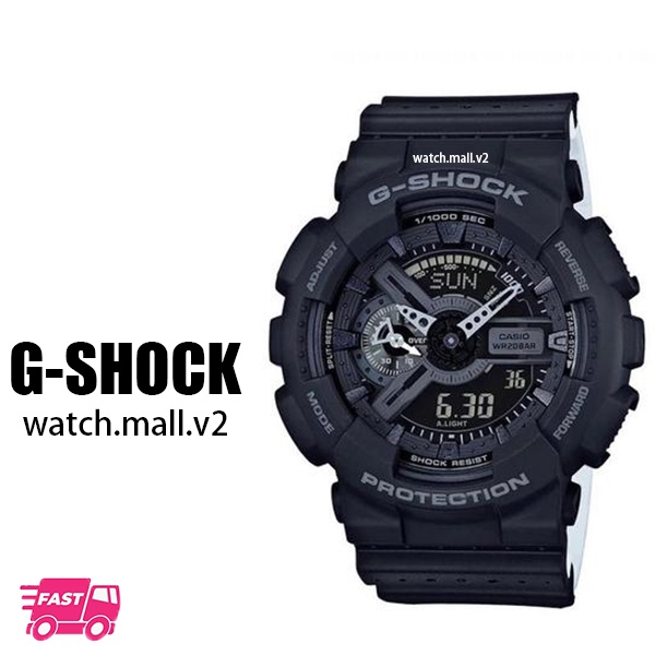 Jam Tangan Pria G-SHOCK Black Gold GA110 Series Waterproof Watch