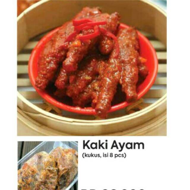 

Kaki ayam (kukus, isi 8 pc)