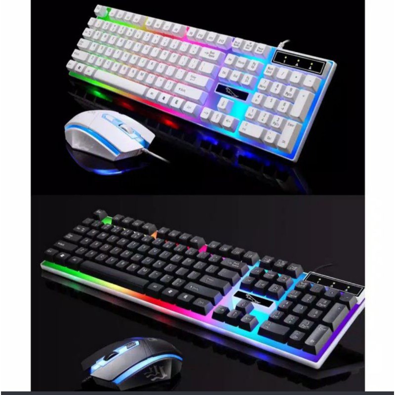 &lt; M.A &gt;keyboard mechanical komputer Set Gaming Mouse dan Keyboard USB Cable RGB