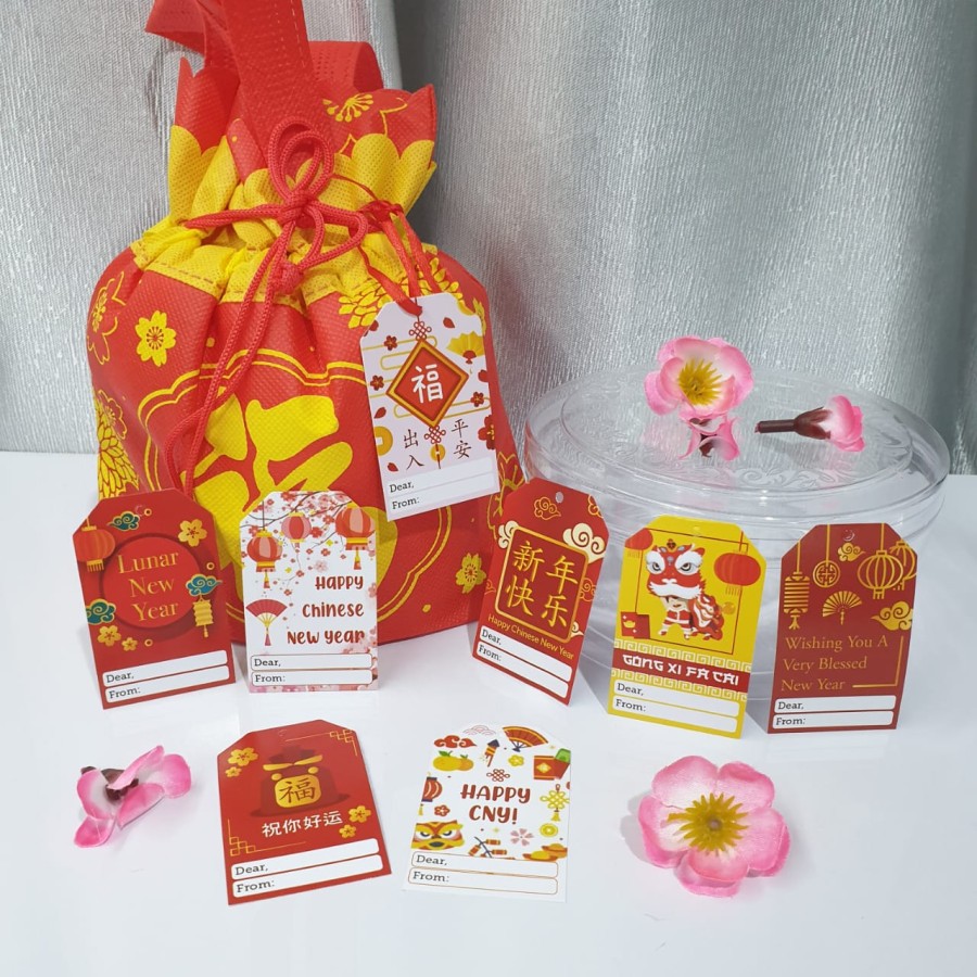 

10Pcs Hang Tag Parcel / Kartu Ucapan Chinese New Year Aneka Motif