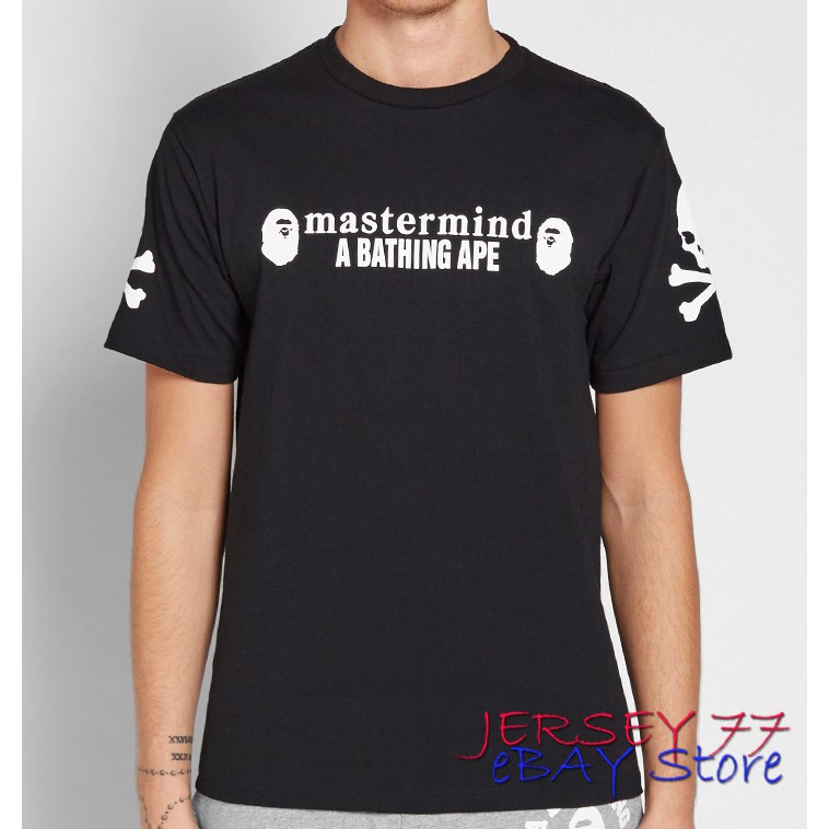 KAOS MASTERMIND JAPAN X A BATHING APE T SHIRT BAPE
