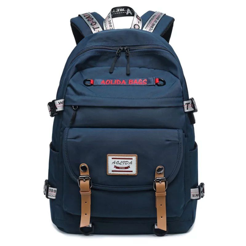 GTB BACKPACK KOREA MULTIFUNGSI LEISURE TAS SEKOLAH WANITA KANVAS BACK TO SCHOOL WANITA CEWEK-Navy