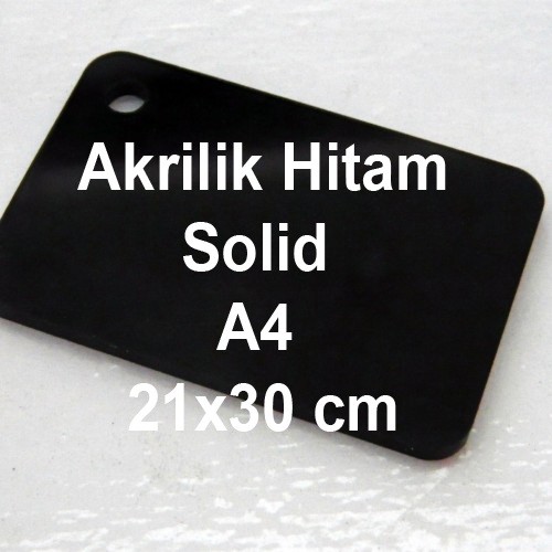 Akrilik marga cipta hitam solid A4 2mm