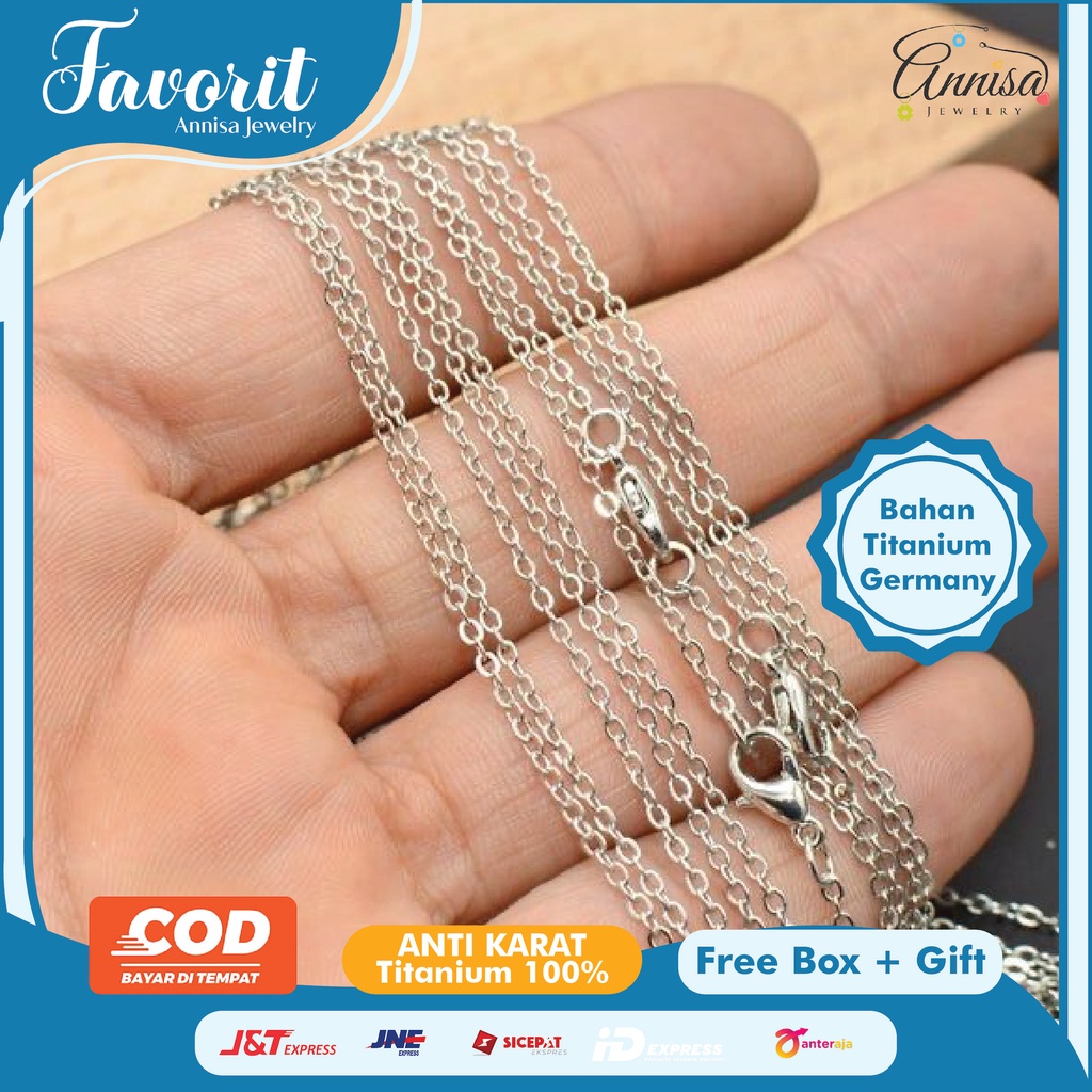 Kalung Nori titanium Silver Fashion Wanita