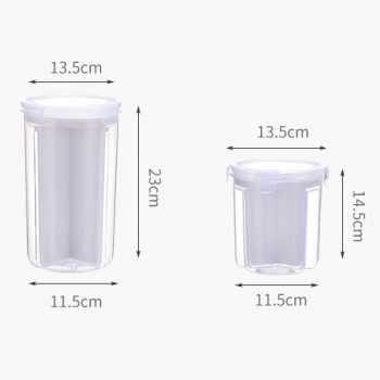 Toples Plastik Kotak Tempat Penyimpanan Beras Sereal Kacang Snack Kedap Udara 4 Kisi