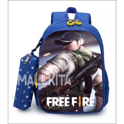 Senangbags Tas Sekolah Anak laki laki SD TK ff Solo 2in1 gambar ff Sekolah Perempuan Gaming laki2 FF