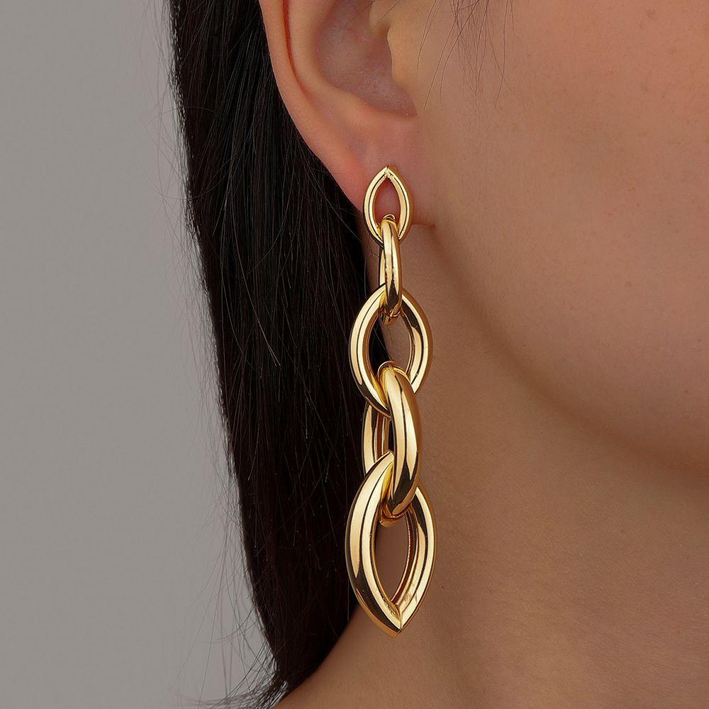 R-flower Jumbai Rantai Anting Fashion Menjuntai Anting Wanita Gadis Perhiasan Drop Earrings