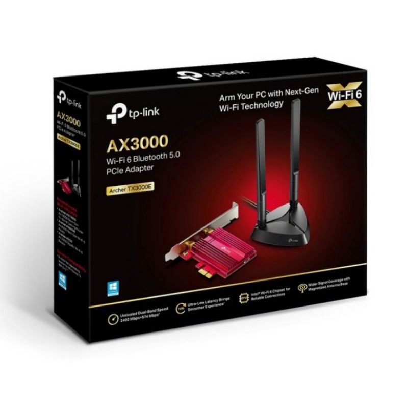 TP-LINK Archer TX3000E | AX3000 PCIe Adapter Wi-Fi 6 Bluetooth 5.0