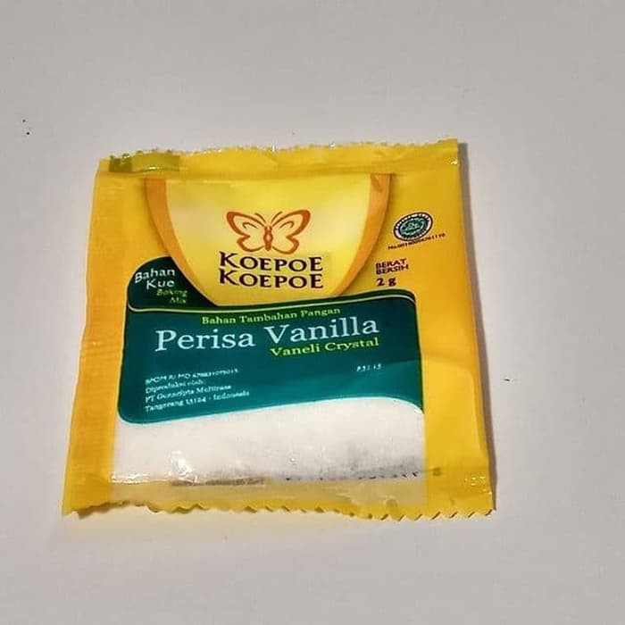 

Perisa Vanila 2gr 1 Renceng Isi 10 Pcs Cap Koepoe Koepoe