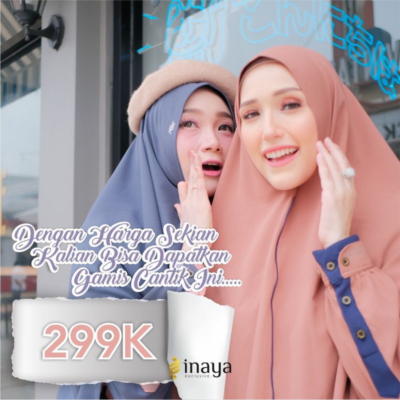 Gamis Syar'i Pena ORI by INAYA S-XXXL(JUMBO)