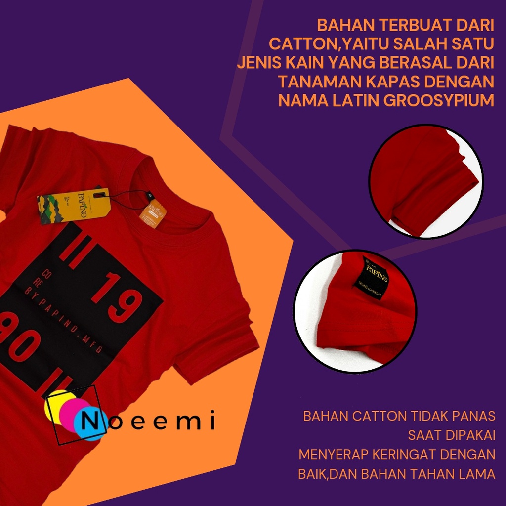 Papino Baju Kaos Anak Laki Laki 1-12 Tahun Pakaian Distro Oblong Bahan Catton