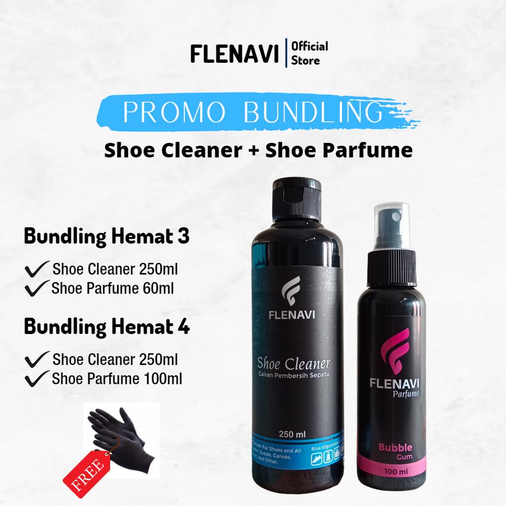 PROMO Bundling Shoe Cleaner Pembersih Sepatu Putih dan Warna Parfum Sepatu by Flenavi