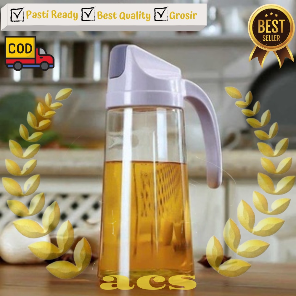 Botol Minyak Goreng - Botol Kaca Tempat Minyak / Saus / Kecap 630ml