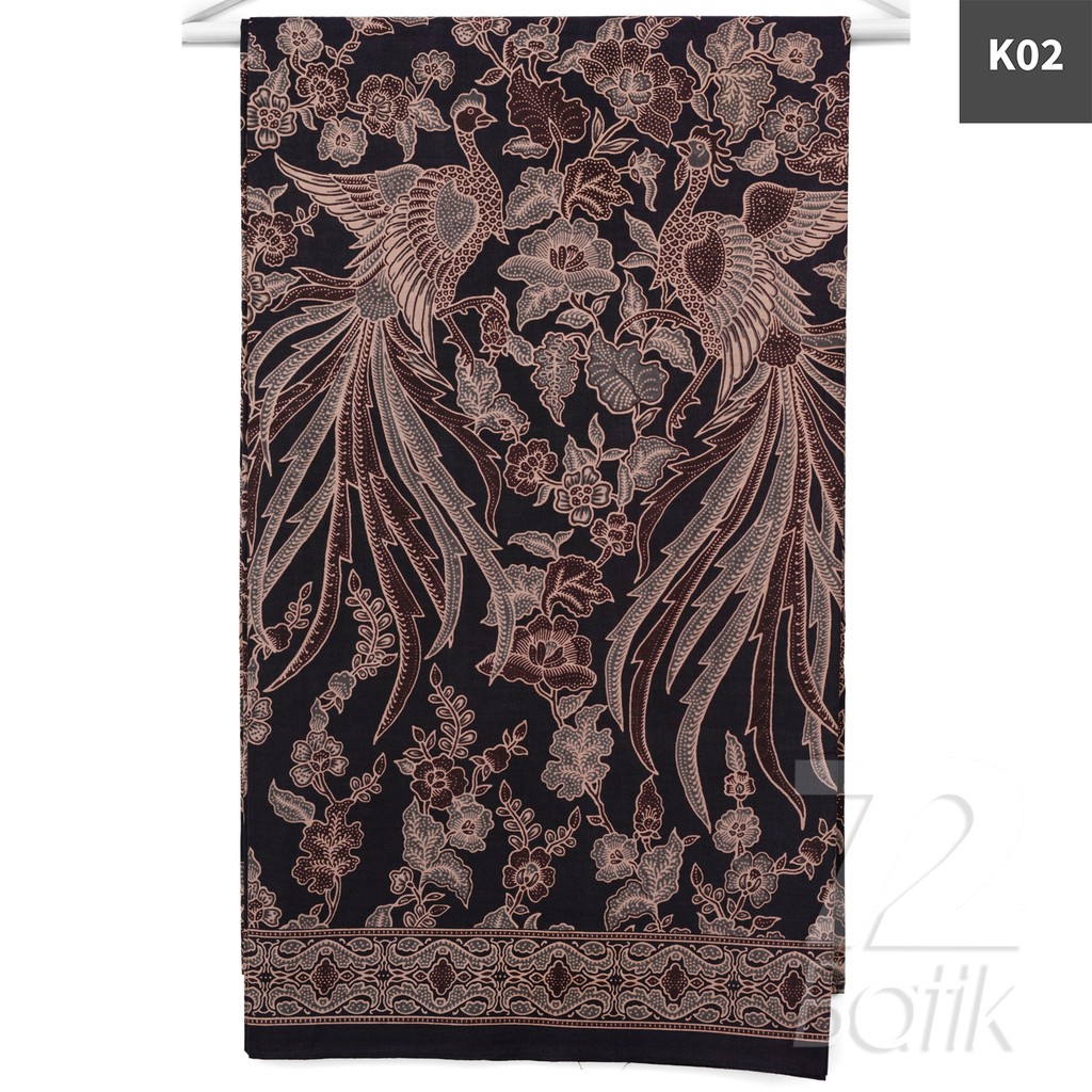 KAIN BATIK PREMIUM Bahan Katun Motif Dwi Cendrawasih Warna Merah Abang Coklat 728923 Cap 72 Jarik Jarit Samping Kebat Panjang Batik Katun Modern Premium Bahan Seragam Batik Pernikahan Kantor Keluarga Murah Kamen Jadi Batik Bali Lembaran