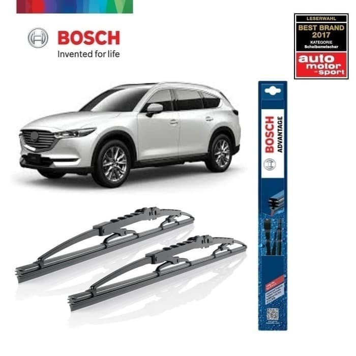 Wiper Blade Mazda CX8 BOSCH Sepasang Advantage 17-26&quot; ORIGINAL