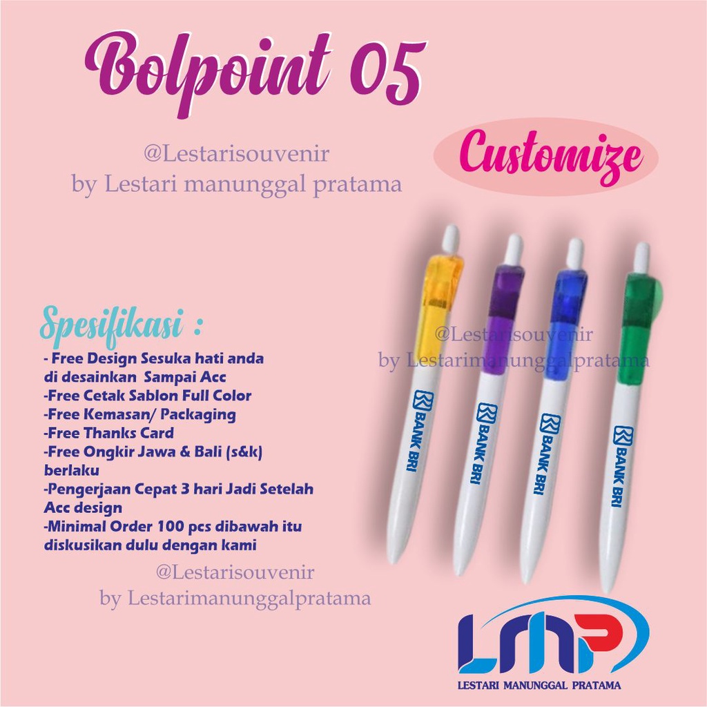 

Bolpoint Customize 05 / bolpoint cetak custom murah / bolpoint cetak nama/logo/brand/gambar