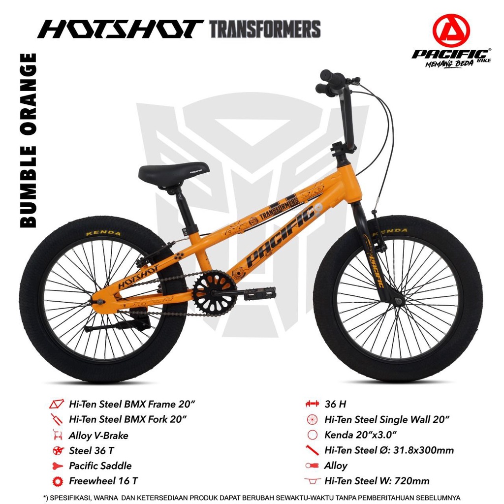 SEPEDA ANAK COWOK BMX 20" PACIFIC HOTSHOT TRANSFORMER 3.0