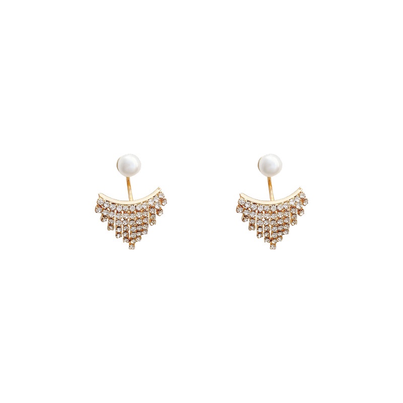 Anting Stud 925 silver needle Hias Mutiara Berlian Untuk Wanita