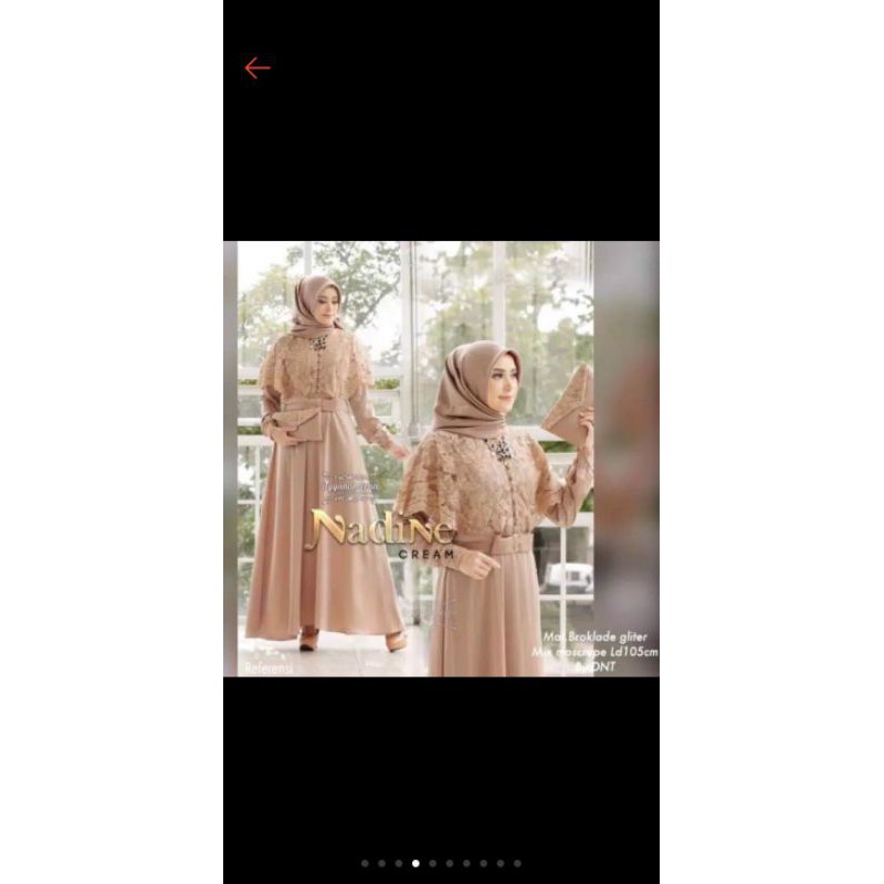 dress brokat dress pesta wanita nadine