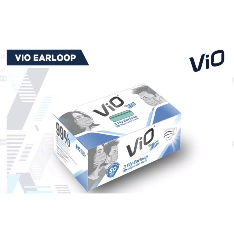 VIO Masker 99 3 Ply +Plus 50's Earloop (Green)