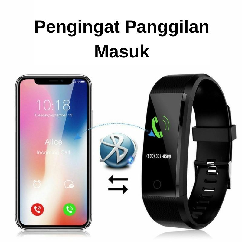 Jam Tangan Sporty 115 Plus Pro / Smartwatch Detak Jantung Fitnes