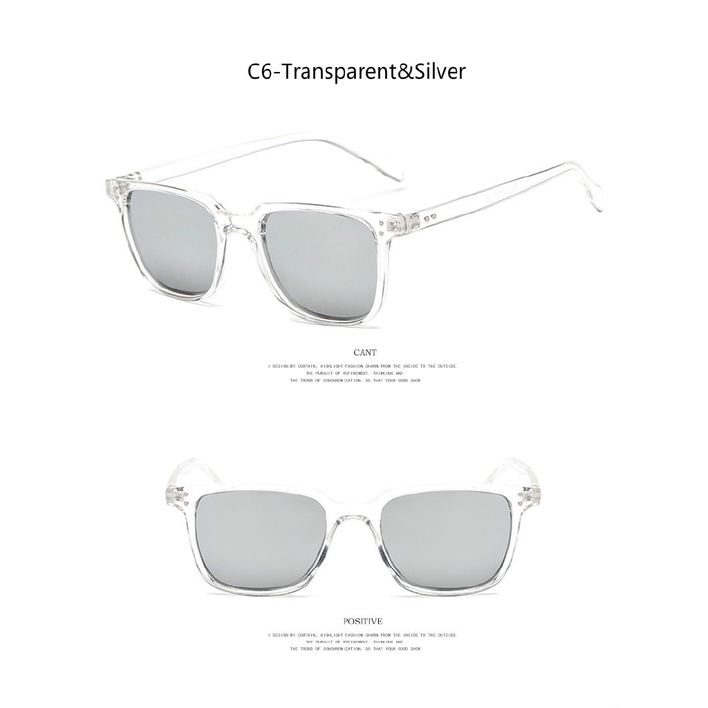 Fashion box retro Korean version of ins trend men and women sunglasses