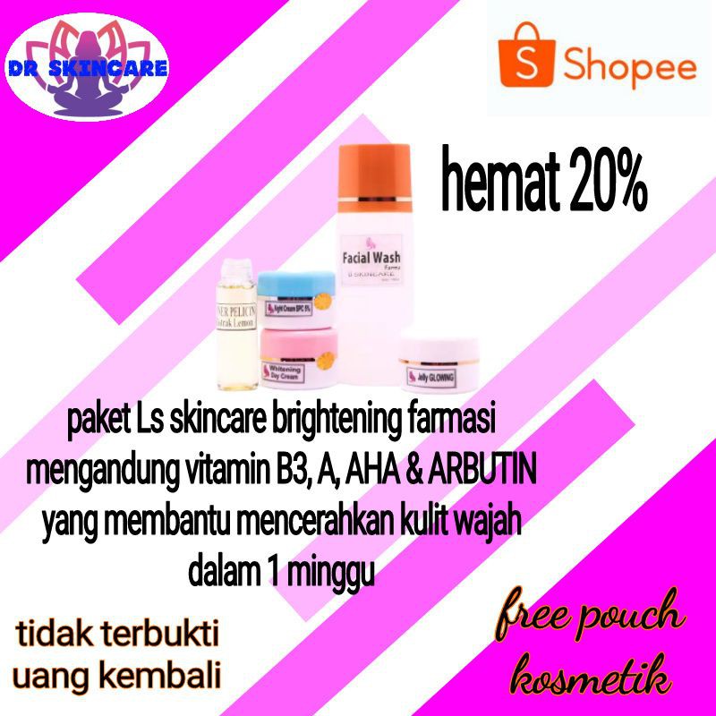 SKIN CARE cream pemutih wajah GLOWING kosmetik kecantikan wanita bedak