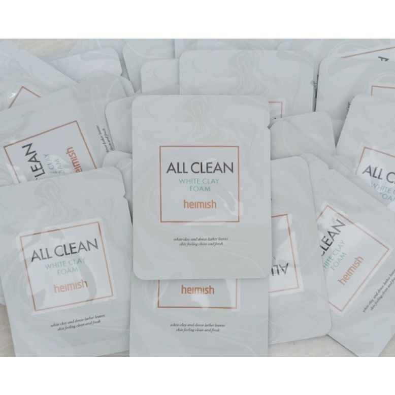 heimish all clean white clay Foam sachet 2ml