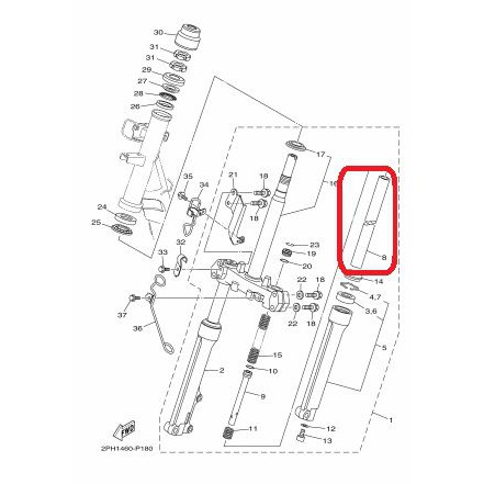 As Shock Depan Yamaha Mio M3 Original Ready Stock