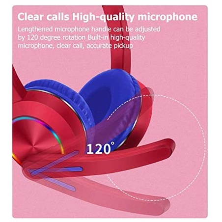 Headset Gaming Cat Ear AKZ - K23 Bluetooth RGB Stylish With Microphone