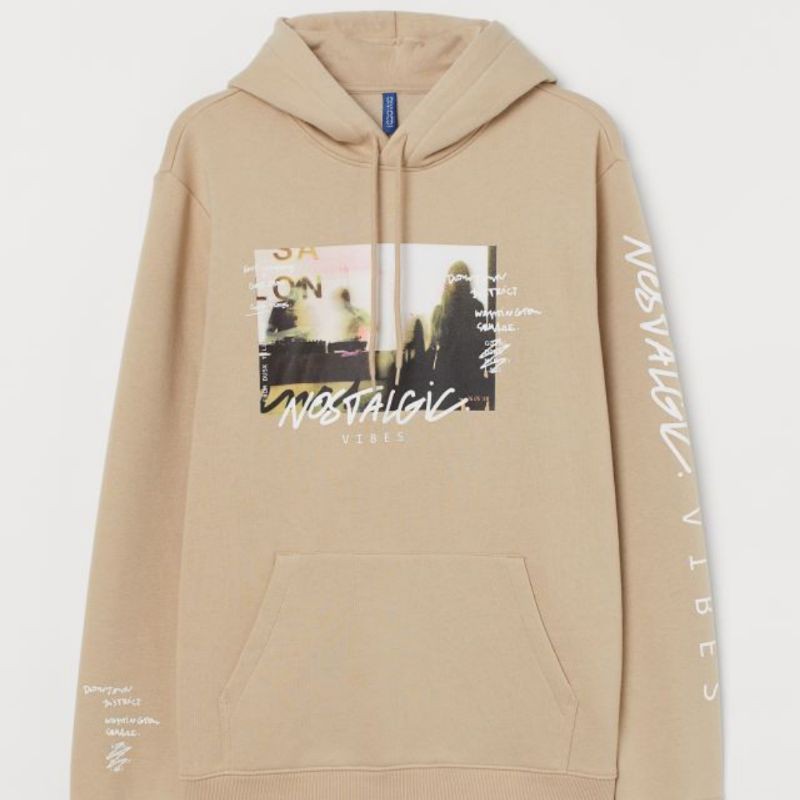 Hoodie H&M Nostalgic Vibes Cream Original