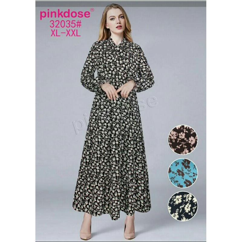 Gamis bunga pinkdose