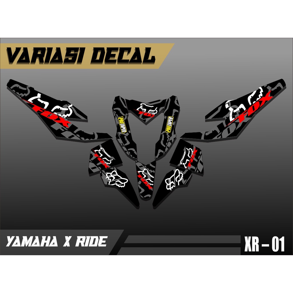 Decal X Ride  Full Body Stiker X Ride 115 Old Full Body Desain Fox XR-01