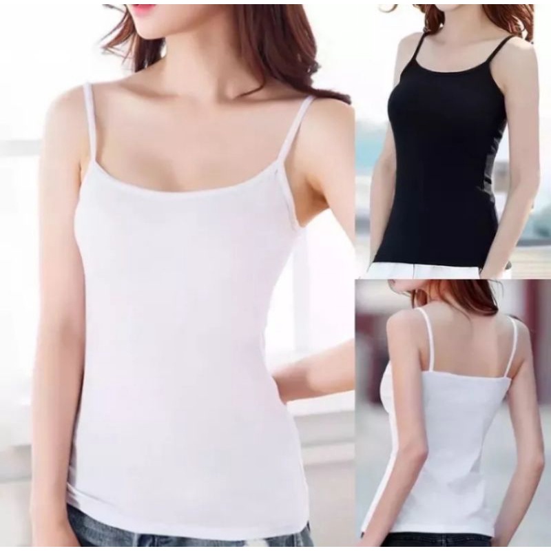 Basic Fashion Tank Top/ Singlet/ Tang Top Wanita Korean Style/ Tank Top Wanita Tali Kecil