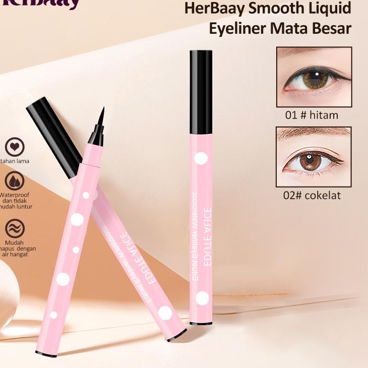 KODE-JO18 Herbaay Eyeliner rambut lembut eyeliner tiga dimensi tahan air dan tahan keringat eyeliner