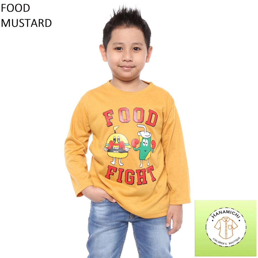 Hanamichi FOOD Kaos Anak Sablon Lengan Panjang