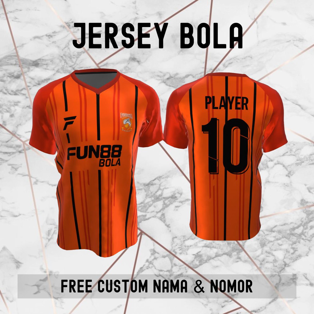 Jersey Pusamania Borneo FC Klub Bola Baju Kaos Custom Nama dan Nomor Punggung - 452