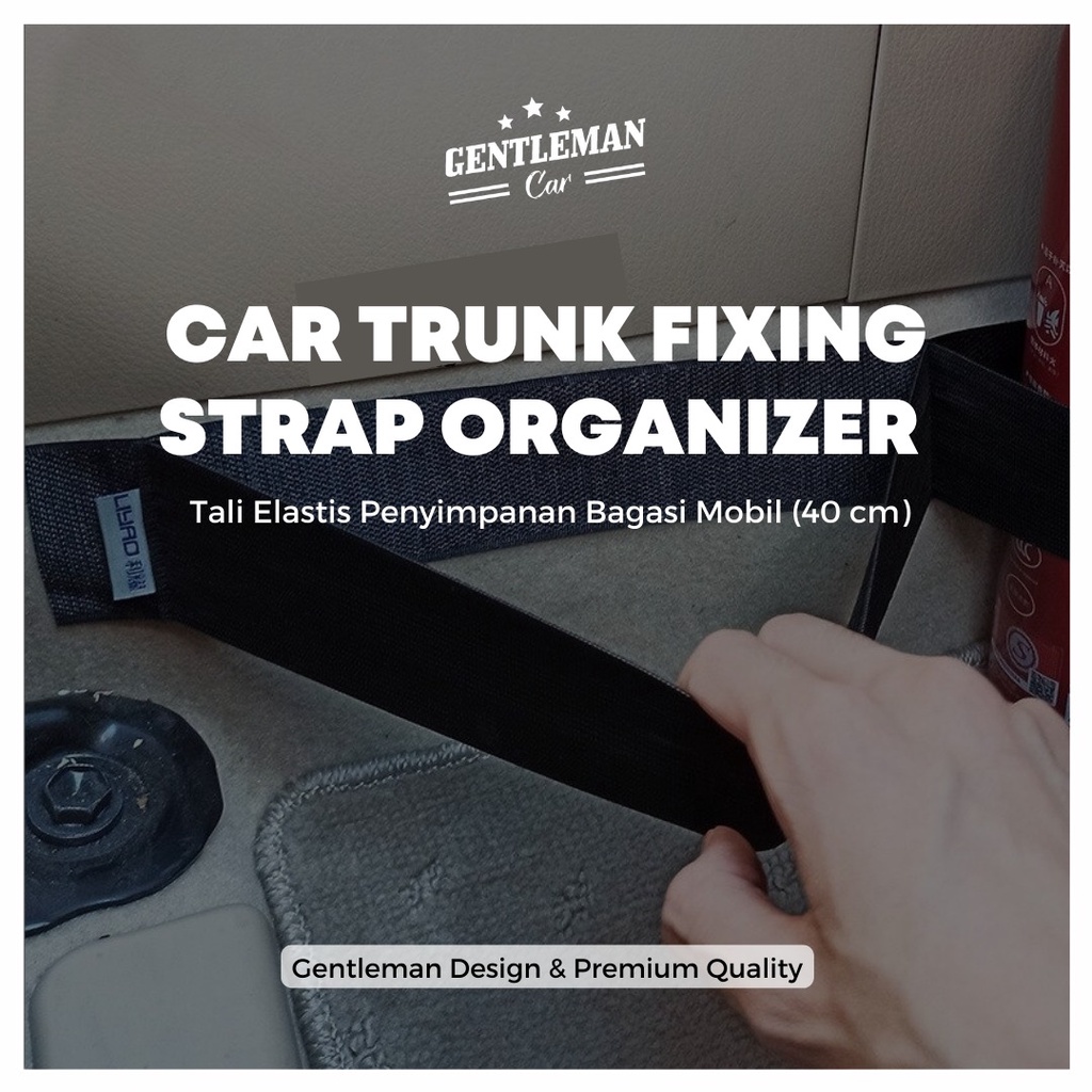 Car Trunk Fixing Strap Tali Elastis Organizer Alat Penyimpanan Bagasi Simpan Mobil