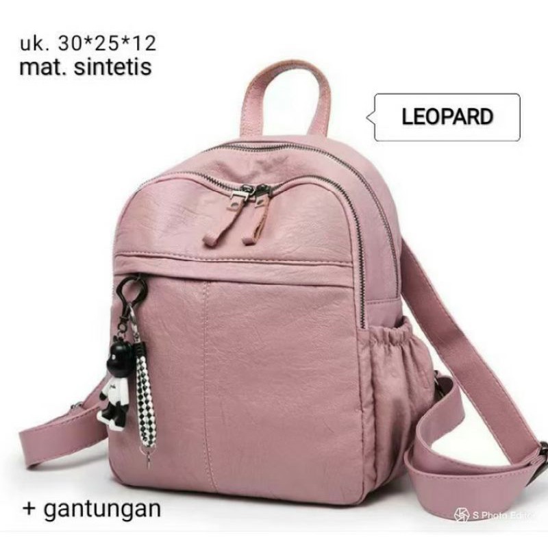 &quot;aurabagss&quot; - Tas Wanita Tas Ransel Wanita &quot;AZURRA&quot; Semi Import Backpack Sekolah Kuliah Fashion Remaja Wanita Ala Korea Free Gantungan Bisa COD