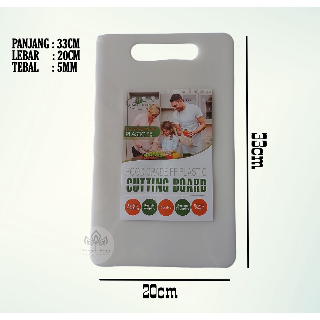 Talenan Plastik Tebal dan besar FOODGRADE  33 Cm telenan dapur cutting board