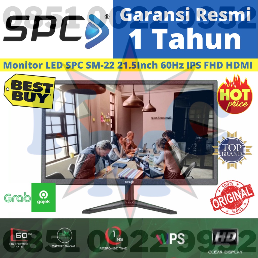 LED Monitor SPC SM-22 21.5Inch 60Hz IPS FHD HDMI