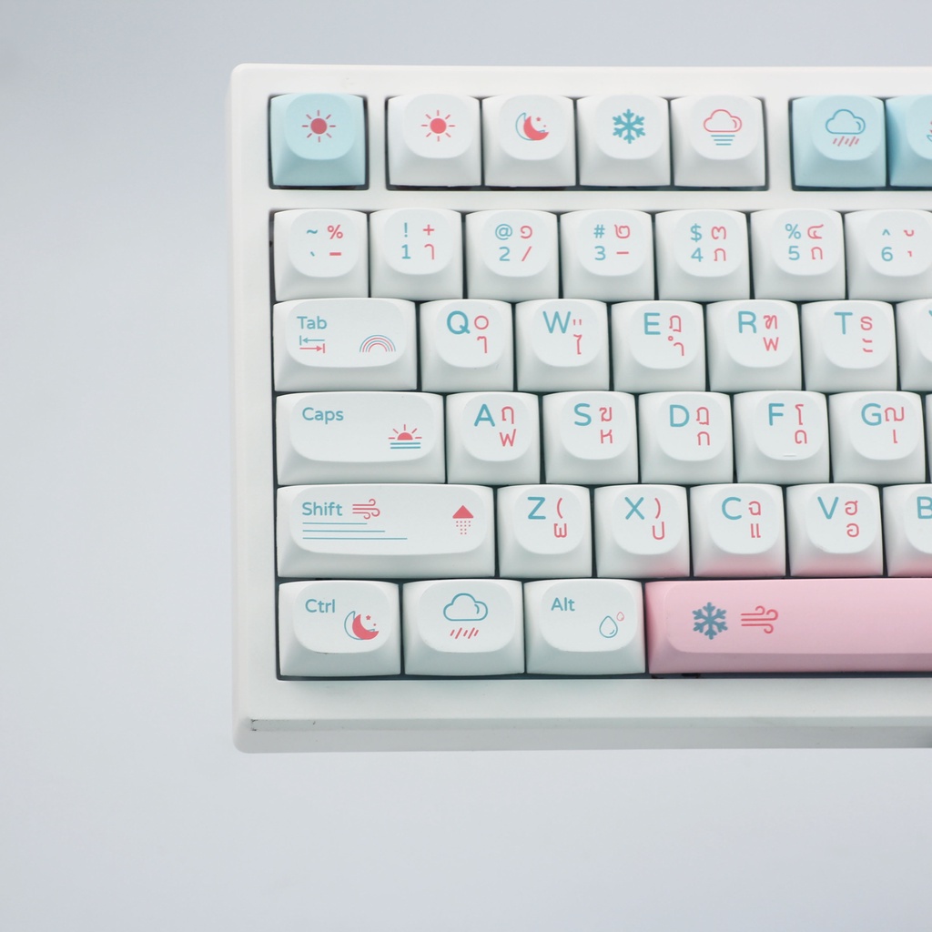 Weather Keycaps PBT Material Japanese 132Key MA Outline Compatible with RK60/70/80/100/108 Mechanical Keyboard Keycap